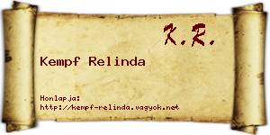 Kempf Relinda névjegykártya